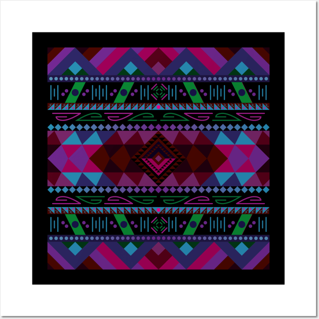 Vintage Native American Pattern Design Wall Art by JDP Designs